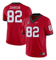 Men #82 Logan Johnson Georgia Bulldogs College Football Jerseys Stitched-Red Men #82 Logan Johnson Georgia Bulldogs College Football Jerseys Stitched-Red
