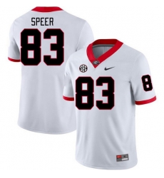 Men #83 Cole Speer Georgia Bulldogs College Football Jerseys Stitched-White Men #83 Cole Speer Georgia Bulldogs College Football Jerseys Stitched-White
