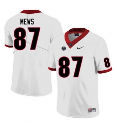 Men #87 Mekhi Mews Georgia Bulldogs College Football Jerseys Sale-White Anniversary Men #87 Mekhi Mews Georgia Bulldogs College Football Jerseys Sale-White Anniversary