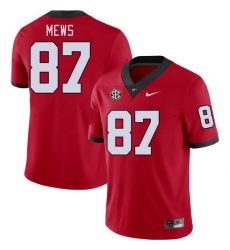 Men #87 Mekhi Mews Georgia Bulldogs College Football Jerseys Stitched-Red Men #87 Mekhi Mews Georgia Bulldogs College Football Jerseys Stitched-Red