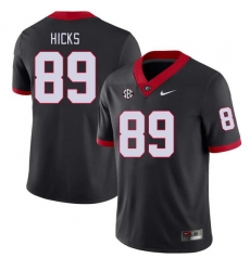 Men #89 Braxton Hicks Georgia Bulldogs College Football Jerseys Stitched-Black Men #89 Braxton Hicks Georgia Bulldogs College Football Jerseys Stitched-Black