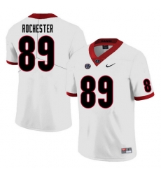 Men #89 Julian Rochester Georgia Bulldogs College Football Jerseys Sale-White Men #89 Julian Rochester Georgia Bulldogs College Football Jerseys Sale-White
