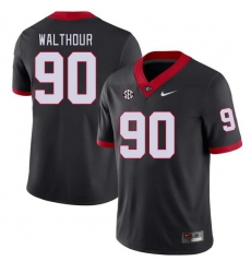 Men #90 Tramel Walthour Georgia Bulldogs College Football Jerseys Stitched-Black Men #90 Tramel Walthour Georgia Bulldogs College Football Jerseys Stitched-Black