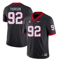 Men #92 Brett Thorson Georgia Bulldogs College Football Jerseys Stitched-Black Men #92 Brett Thorson Georgia Bulldogs College Football Jerseys Stitched-Black