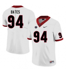 Men #94 Henry Bates Georgia Bulldogs College Football Jerseys Sale-White Men #94 Henry Bates Georgia Bulldogs College Football Jerseys Sale-White