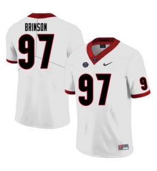Men #97 Warren Brinson Georgia Bulldogs College Football Jerseys Sale-White Men #97 Warren Brinson Georgia Bulldogs College Football Jerseys Sale-White