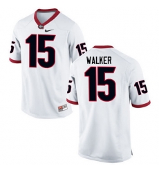 Men Georgia Bulldogs #15 DAndre Walker College Football Jerseys-White Men Georgia Bulldogs #15 DAndre Walker College Football Jerseys-White