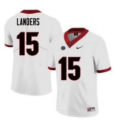 Men Georgia Bulldogs #15 Matt Landers College Football Jerseys Sale-White Men Georgia Bulldogs #15 Matt Landers College Football Jerseys Sale-White