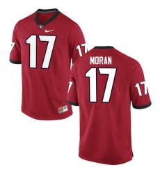 Men Georgia Bulldogs #17 Josh Moran College Football Jerseys-Red Men Georgia Bulldogs #17 Josh Moran College Football Jerseys-Red