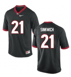 Men Georgia Bulldogs #21 Frank Sinkwich College Football Jerseys-Black Men Georgia Bulldogs #21 Frank Sinkwich College Football Jerseys-Black