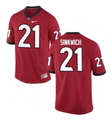 Men Georgia Bulldogs #21 Frank Sinkwich College Football Jerseys-Red Men Georgia Bulldogs #21 Frank Sinkwich College Football Jerseys-Red
