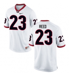 Men Georgia Bulldogs #23 J.R. Reed College Football Jerseys-White Men Georgia Bulldogs #23 J.R. Reed College Football Jerseys-White
