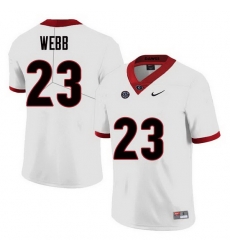 Men Georgia Bulldogs #23 Mark Webb College Football Jerseys Sale-White Men Georgia Bulldogs #23 Mark Webb College Football Jerseys Sale-White