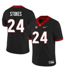 Men Georgia Bulldogs #24 Eric Stokes College Football Jerseys Sale-Black Men Georgia Bulldogs #24 Eric Stokes College Football Jerseys Sale-Black
