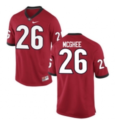 Men Georgia Bulldogs #26 Tyrique McGhee College Football Jerseys-Red Men Georgia Bulldogs #26 Tyrique McGhee College Football Jerseys-Red