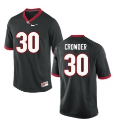 Men Georgia Bulldogs #30 Tae Crowder College Football Jerseys-Black Men Georgia Bulldogs #30 Tae Crowder College Football Jerseys-Black