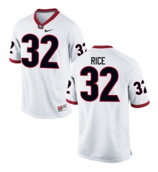 Men Georgia Bulldogs #32 Monty Rice College Football Jerseys-White Men Georgia Bulldogs #32 Monty Rice College Football Jerseys-White