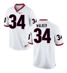 Men Georgia Bulldogs #34 Herschel Walker College Football Jerseys-White Men Georgia Bulldogs #34 Herschel Walker College Football Jerseys-White
