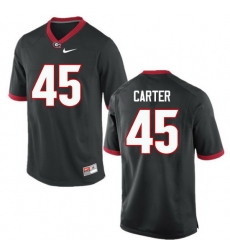 Men Georgia Bulldogs #45 Reggie Carter College Football Jerseys-Black Men Georgia Bulldogs #45 Reggie Carter College Football Jerseys-Black