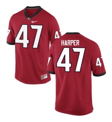 Men Georgia Bulldogs #47 Daniel Harper College Football Jerseys-Red Men Georgia Bulldogs #47 Daniel Harper College Football Jerseys-Red