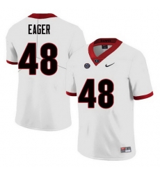 Men Georgia Bulldogs #48 John Eager College Football Jerseys Sale-White Men Georgia Bulldogs #48 John Eager College Football Jerseys Sale-White