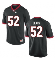 Men Georgia Bulldogs #52 Tyler Clark College Football Jerseys-Black Men Georgia Bulldogs #52 Tyler Clark College Football Jerseys-Black