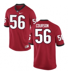 Men Georgia Bulldogs #56 John Courson College Football Jerseys-Red Men Georgia Bulldogs #56 John Courson College Football Jerseys-Red
