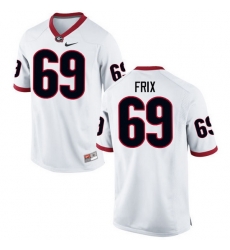 Men Georgia Bulldogs #69 Trent Frix College Football Jerseys-White Men Georgia Bulldogs #69 Trent Frix College Football Jerseys-White