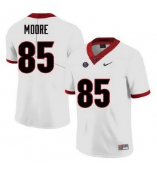 Men Georgia Bulldogs #85 Cameron Moore College Football Jerseys Sale-White Men Georgia Bulldogs #85 Cameron Moore College Football Jerseys Sale-White