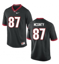 Men Georgia Bulldogs #87 Miles McGinty College Football Jerseys-Black Men Georgia Bulldogs #87 Miles McGinty College Football Jerseys-Black