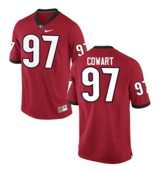 Men Georgia Bulldogs #97 Will Cowart College Football Jerseys-Red Men Georgia Bulldogs #97 Will Cowart College Football Jerseys-Red