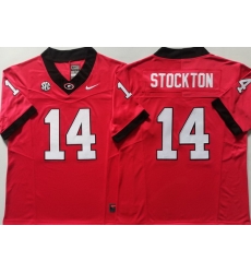 Men Georgia Bulldogs Red #14 Gunner Stockton Stitched NCAA Jersey Men Georgia Bulldogs Red #14 Gunner Stockton Stitched NCAA Jersey
