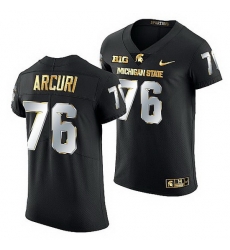 Michigan State Spartans Aj Arcuri 2021 22 Golden Edition Limited Football Black Jersey Michigan State Spartans Aj Arcuri 2021 22 Golden Edition Limited Football Black Jersey