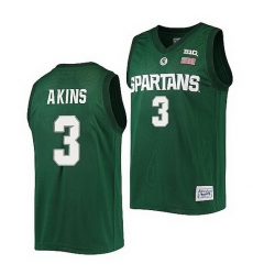 Michigan State Spartans Jaden Akins Green Alumni Commemorative Classic Jersey Michigan State Spartans Jaden Akins Green Alumni Commemorative Classic Jersey