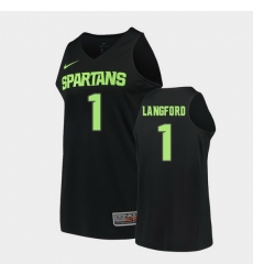 Michigan State Spartans Josh Langford Black Replica Men'S Jersey Michigan State Spartans Josh Langford Black Replica Men'S Jersey