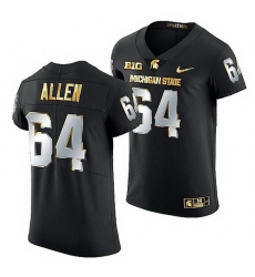 Michigan State Spartans Matt Allen 2021 22 Golden Edition Limited Football Black Jersey Michigan State Spartans Matt Allen 2021 22 Golden Edition Limited Football Black Jersey
