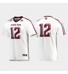 Men Texas A&M Aggies 12 White Premier Football Jersey Men Texas A&M Aggies 12 White Premier Football Jersey