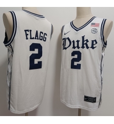 Duke Blue Devils #2 Cooper Flagg White Jersey Duke Blue Devils #2 Cooper Flagg White Jersey