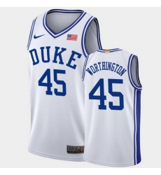 Duke Blue Devils Keenan Worthington White Authentic Men'S Jersey Duke Blue Devils Keenan Worthington White Authentic Men'S Jersey