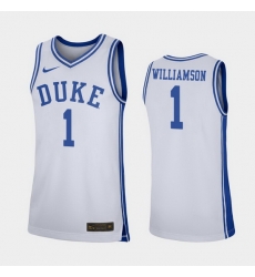 Duke Blue Devils Zion Williamson White Replica Men'S Jersey Duke Blue Devils Zion Williamson White Replica Men'S Jersey