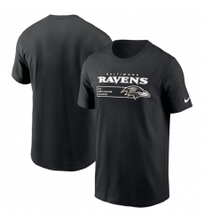 Men Baltimore Ravens Black Division Essential T Shirt Men Baltimore Ravens Black Division Essential T Shirt