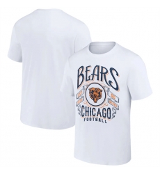 Men Chicago Bears White X Darius Rucker Collection Vintage Football T Shirt Men Chicago Bears White X Darius Rucker Collection Vintage Football T Shirt