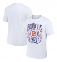 Men Denver Broncos White X Darius Rucker Collection Vintage Football T Shirt Men Denver Broncos White X Darius Rucker Collection Vintage Football T Shirt