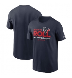 Men Houston Texans Navy 2024 AFC South Champions Locker Room Trophy Collection T Shirt Men Houston Texans Navy 2024 AFC South Champions Locker Room Trophy Collection T Shirt