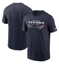 Men Houston Texans Navy Division Essential T Shirt Men Houston Texans Navy Division Essential T Shirt