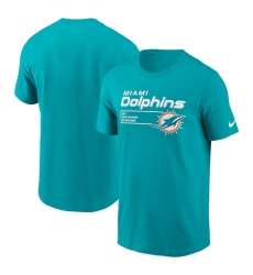 Men Miami Dolphins Aqua Division Essential T Shirt Men Miami Dolphins Aqua Division Essential T Shirt