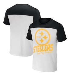 Men Pittsburgh Steelers Cream Black X Darius Rucker Collection Colorblocked T Shirt Men Pittsburgh Steelers Cream Black X Darius Rucker Collection Colorblocked T Shirt