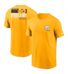 Men Pittsburgh Steelers Yellow Team Incline T Shirt Men Pittsburgh Steelers Yellow Team Incline T Shirt