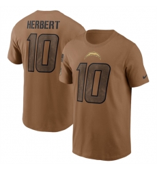 Men Los Angeles Chargers 10 Justin Herbert 2023 Brown Salute To Service Name 26 Number T Shirt Men Los Angeles Chargers 10 Justin Herbert 2023 Brown Salute To Service Name 26 Number T Shirt