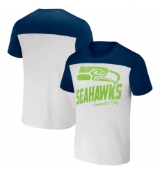 Men Seattle Seahawks Cream Navy X Darius Rucker Collection Colorblocked T Shirt Men Seattle Seahawks Cream Navy X Darius Rucker Collection Colorblocked T Shirt